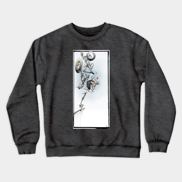 BMX RIDER Crewneck Sweatshirt by IAN TOVEY ILLUSTRATOR